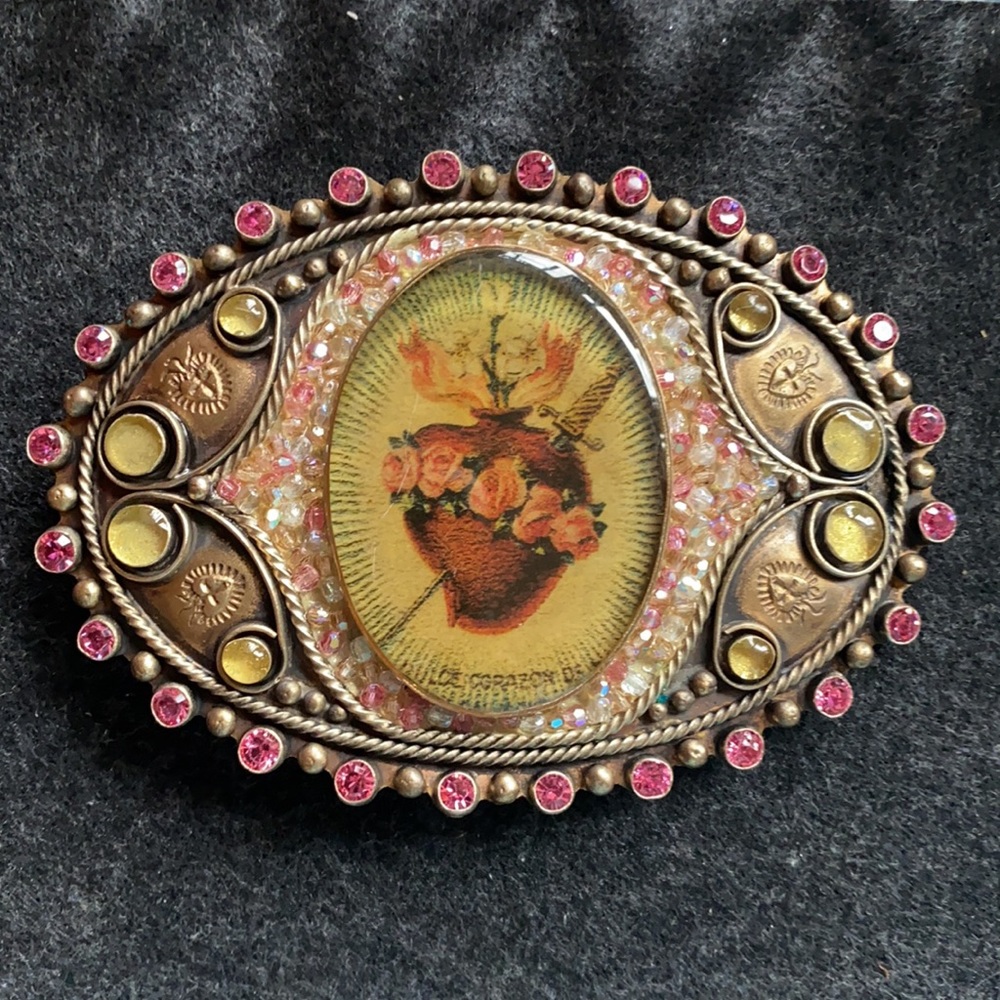 VIRGIN SAINTS AND ANGELS VINTAGE BELT BUCKLE!